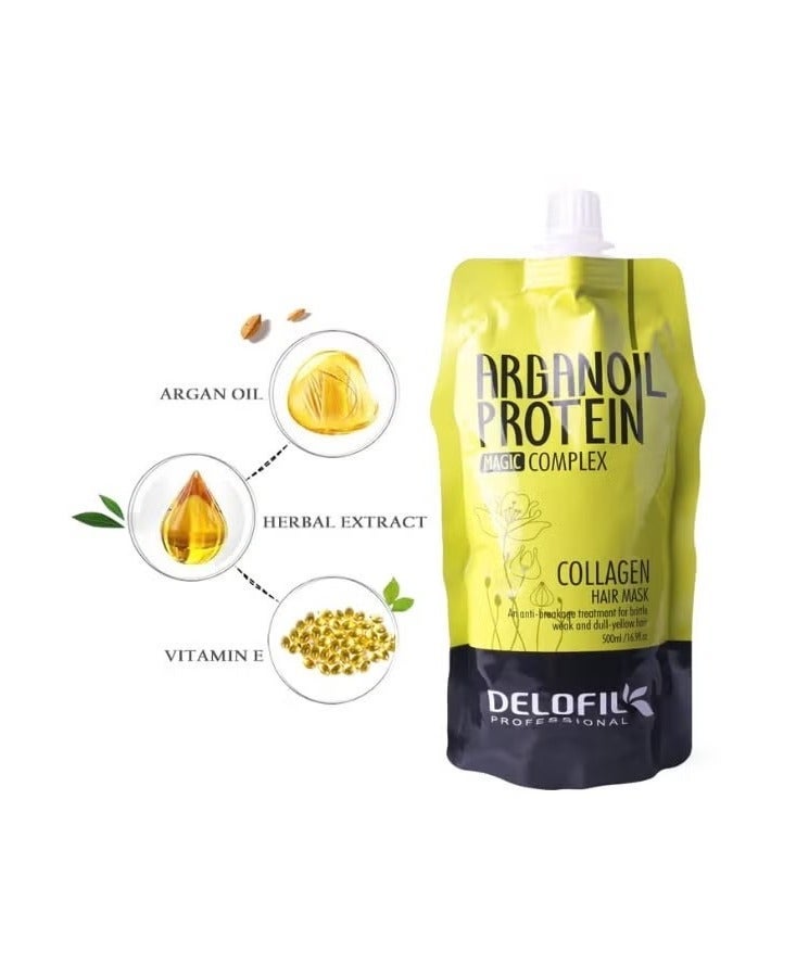 ARGAN OIL PROTEIN MAGIC COMPLEX COLLAGEN HAIR MASK 500 ML